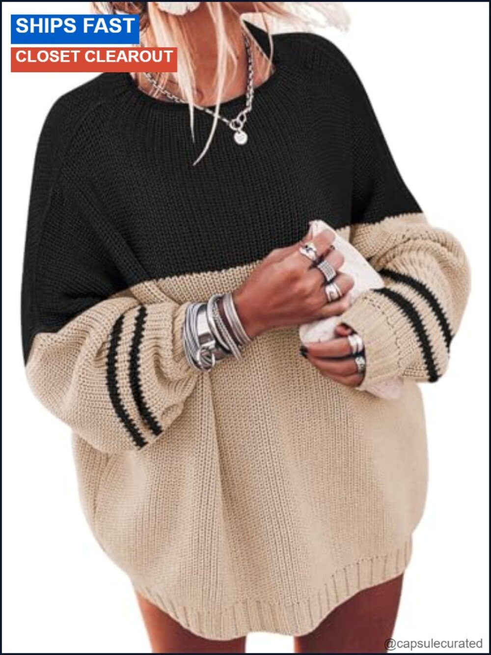 Oversized Chunky Knit Mock Neck Batwing Sweater Pullover